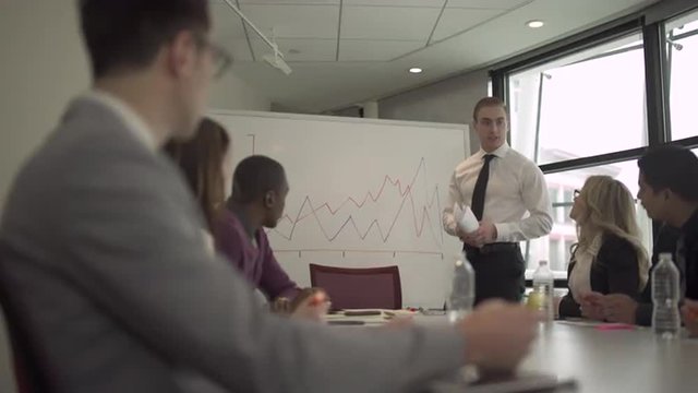 Group of attractive professionals involved in meeting