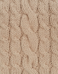 handmade beige knitting wool texture background
