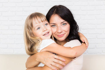 Mother and daughter spending time together at home