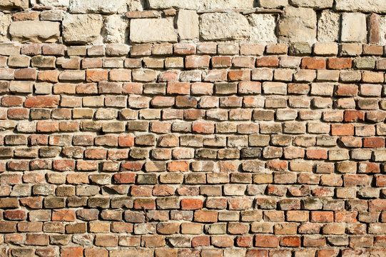 Brick wall / Old brick wall texture background