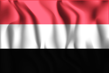 Flag of Yemen. Rectangular Shape Icon