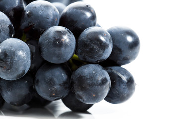 Collection of Fresh Grapes on Bright Backgroup Up Close