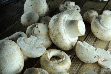 mushroom on wooden background