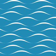 Wavy stripes seamless pattern. Abstract fashion wave texture. Geometric wave texture. Graphic style for wallpaper, wrapping, fabric, background design, apparel and other print production. Vector