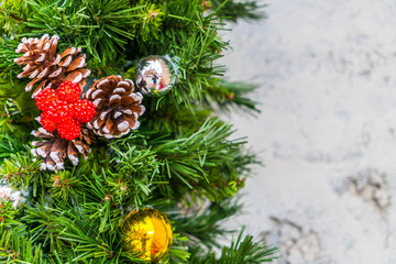 Obraz na płótnie Canvas Christmas tree and decorations