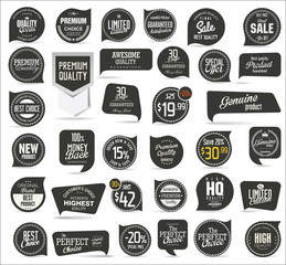 Premium quality modern labels collection