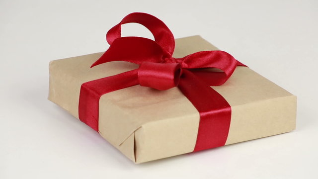 Gift box with a red bow