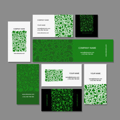 Business card, floral design