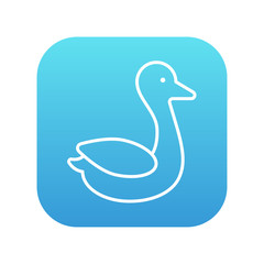Duck line icon.