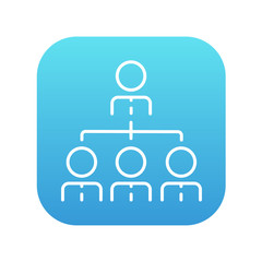 Business team line icon.