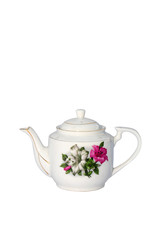 old tea pot on white background
