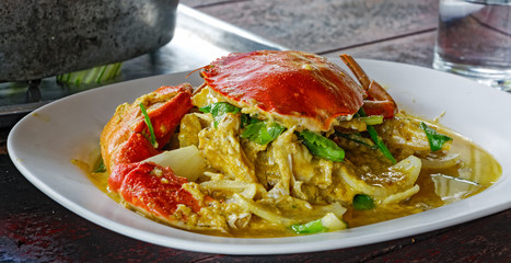 Prepared seafood with vegetables