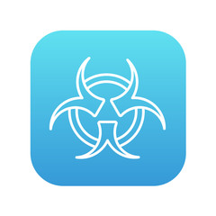 Bio hazard sign line icon.