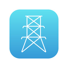 Electric tower line icon.