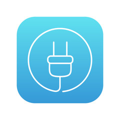 Plug line icon.