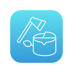 Deforestation line icon.