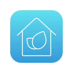 Eco-friendly house line icon.