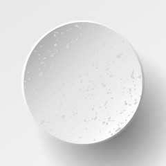 Paper white round banner with spots