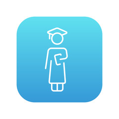 Graduate line icon.