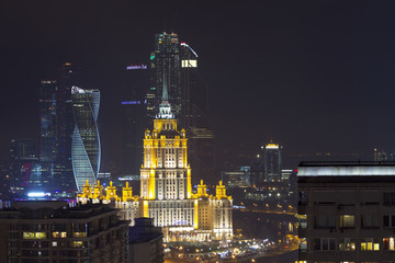 Obraz premium The urban landscape of large cities and their districts