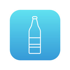 Glass bottle line icon.