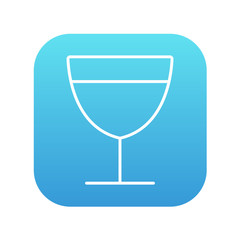 Glass of wine line icon.