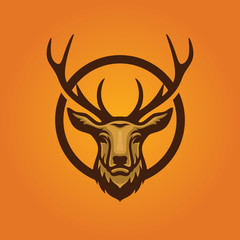 Deer mascot and logo great for sport and team logo