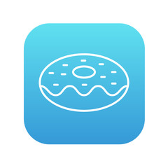 Obraz premium Doughnut line icon.