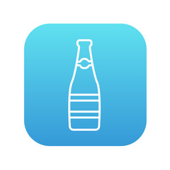 Glass bottle line icon.