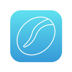 Coffee bean line icon.