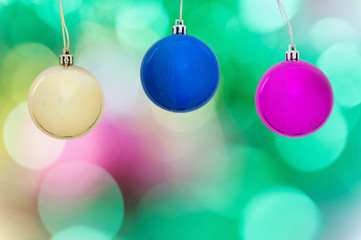 Fototapeta premium Ball with abstract light bokeh blurred