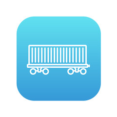 Cargo wagon line icon.