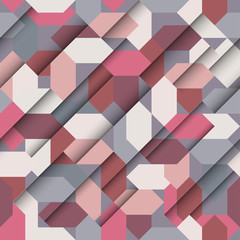 Seamless abstract paper geometric pattern