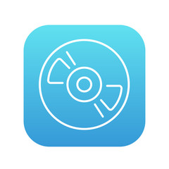 Reel tape deck player recorder line icon.