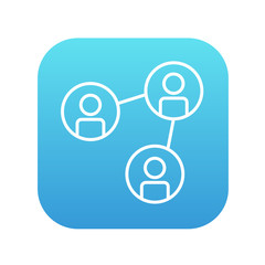 Social network line icon.