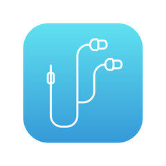 Earphone line icon.