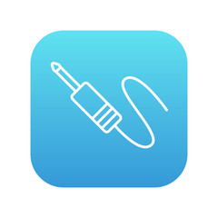 Jack cable line icon.