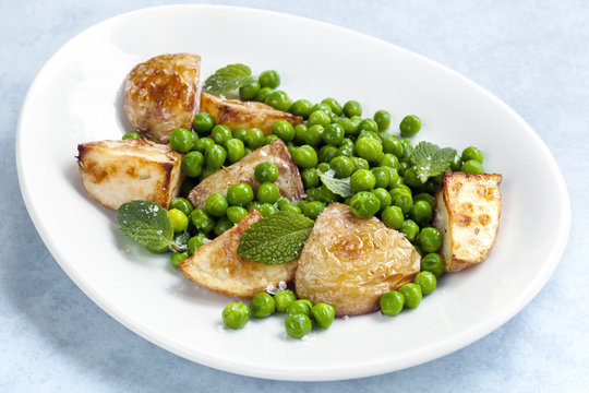 Peas and Potatoes with Mint