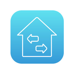Property resale line icon.