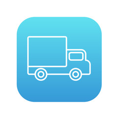 Delivery van line icon.