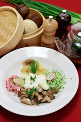 Russian national dish of hash, restaurant supply