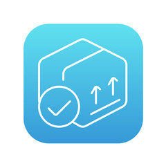 Carton package box line icon.