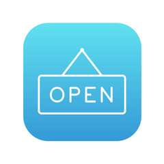 Open sign line icon.