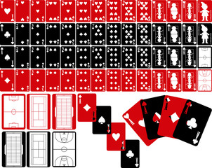 Poker Cards Red / Black ---fo38