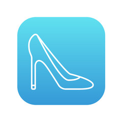Heel shoe line icon.