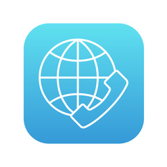 Global communications line icon.