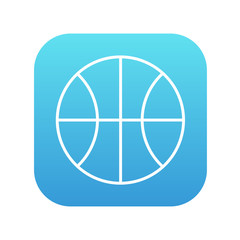 Basketball ball line icon.