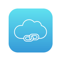 Cloud computing line icon.