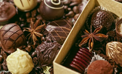 Obraz na płótnie Canvas Шоколадные конфеты