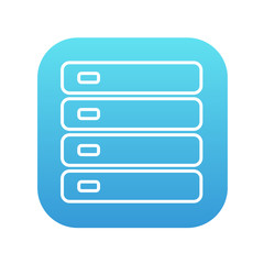 Obraz premium Computer server line icon.
